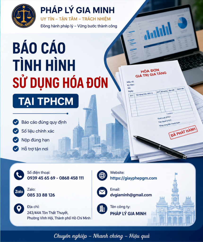 Báo Cáo Tình Hình Sử Dụng Hóa Đơn Tại TPHCM