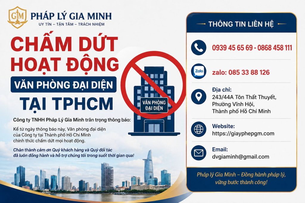 Chấm Dứt Hoạt Động Văn Phòng Đại Diện Tại TPHCM – Hồ Sơ Và Thủ Tục Mới Nhất 1 Chấm Dứt Hoạt Động Văn Phòng Đại Diện Tại TPHCM