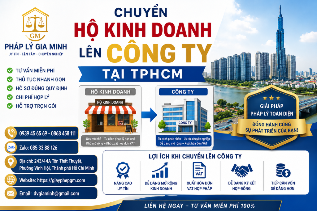 Chuyển Hộ Kinh Doanh Lên Công Ty Tại TPHCM – Hồ Sơ, Thủ Tục Và Chi Phí Mới Nhất 1 Chuyển Hộ Kinh Doanh Lên Công Ty Tại TPHCM