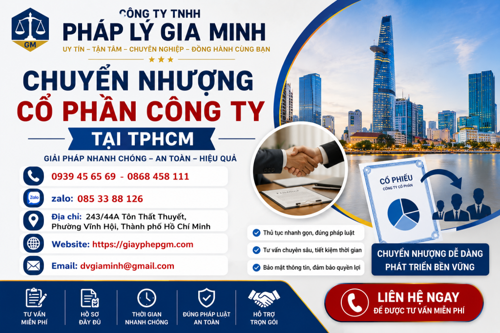 Chuyển Nhượng Cổ Phần Công Ty Tại TPHCM