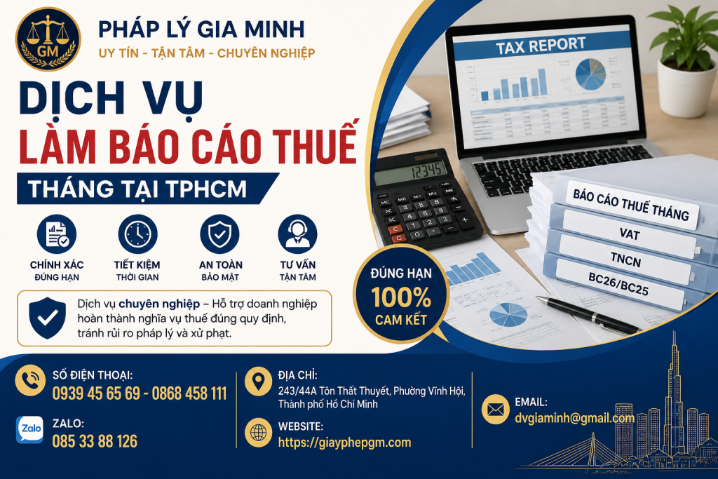 Dịch Vụ Làm Báo Cáo Thuế Tháng Tại TPHCM Chuyên Nghiệp, Chính Xác 1 Dịch Vụ Làm Báo Cáo Thuế Tháng Tại TPHCM