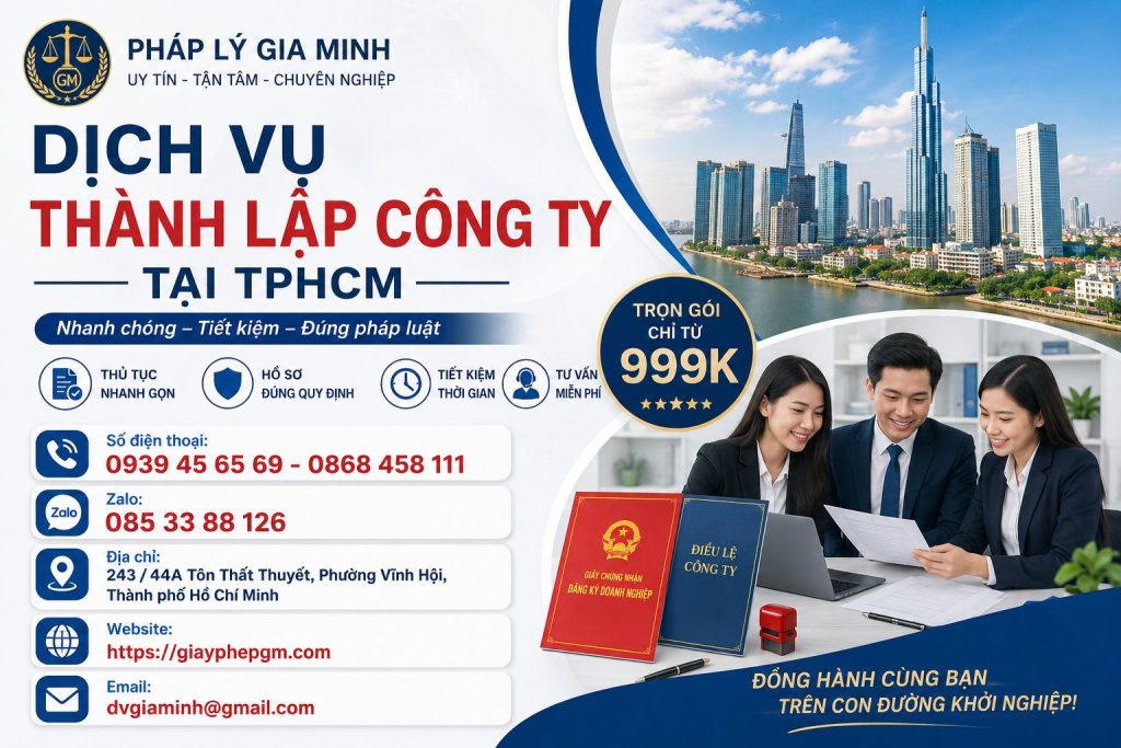 Dịch Vụ Thành Lập Công Ty Tại TPHCM