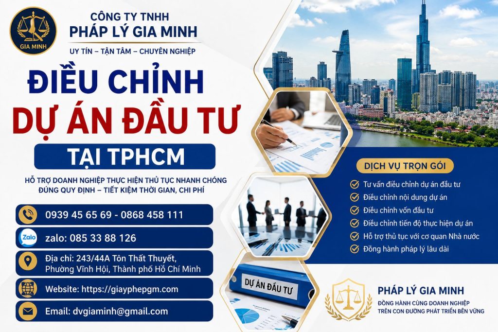 Điều Chỉnh Dự Án Đầu Tư Tại TPHCM