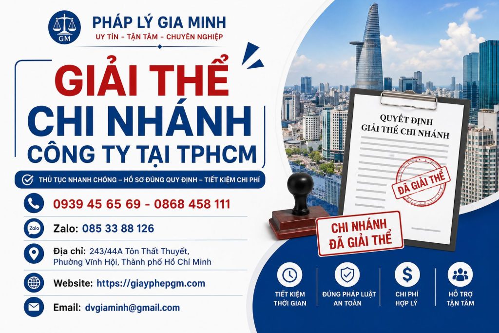 Giải Thể Chi Nhánh Công Ty Tại TPHCM
