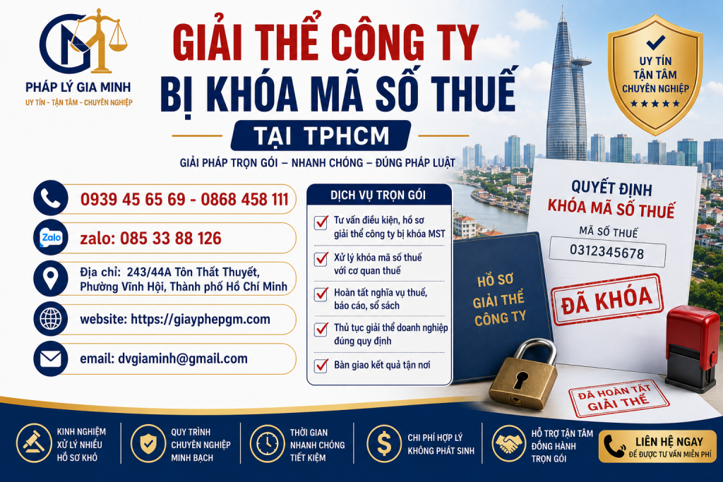 Giải Thể Công Ty Bị Khóa Mã Số Thuế Tại TPHCM