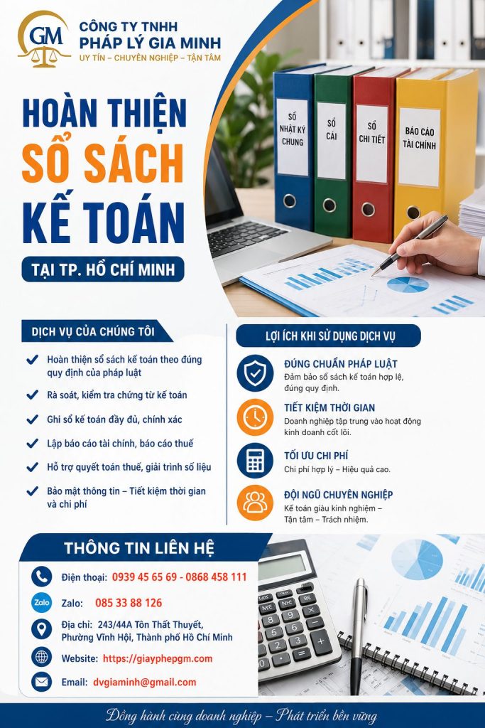 Hoàn Thiện Sổ Sách Kế Toán Tại TPHCM
