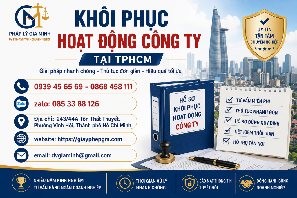Khôi Phục Hoạt Động Công Ty Tại TPHCM
