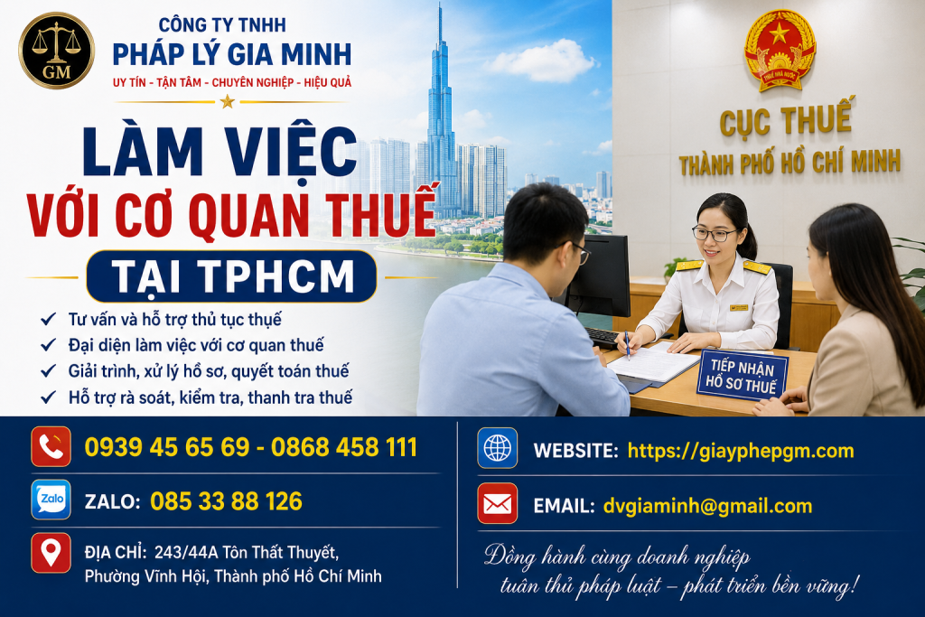 Làm Việc Với Cơ Quan Thuế Tại TPHCM Chuyên Nghiệp, Hiệu Quả 1 Làm Việc Với Cơ Quan Thuế Tại TPHCM