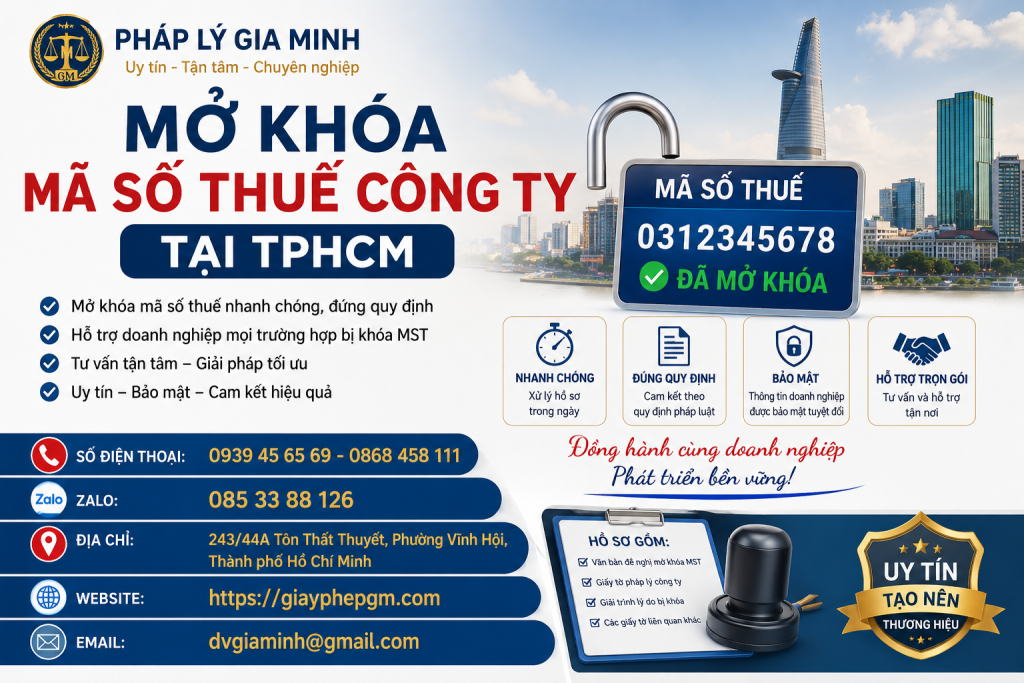 Mở Khóa Mã Số Thuế Công Ty Tại TPHCM 1 Mở Khóa Mã Số Thuế Công Ty Tại TPHCM