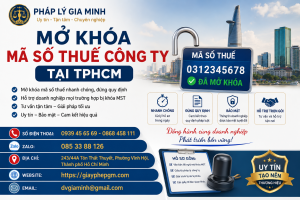 Mở Khóa Mã Số Thuế Công Ty Tại TPHCM