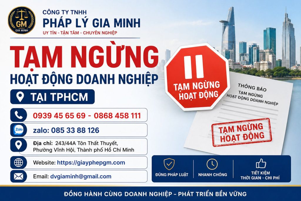 Tạm Ngừng Hoạt Động Doanh Nghiệp Tại TPHCM