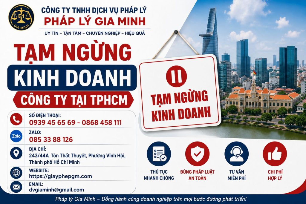 Tạm Ngừng Kinh Doanh Công Ty Tại TPHCM