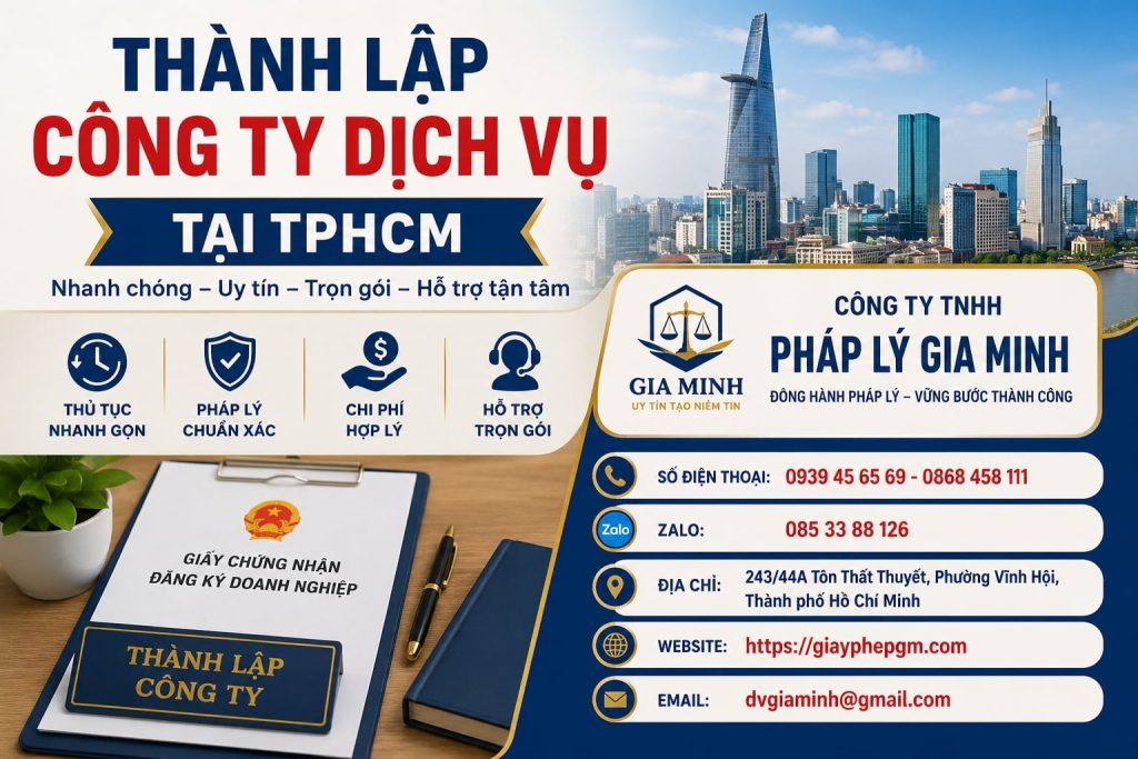 Thành Lập Công Ty Dịch Vụ Tại TPHCM