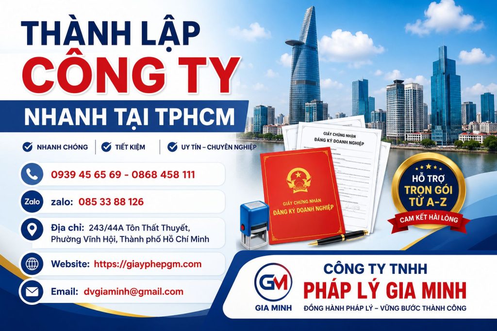 Thành Lập Công Ty Nhanh Tại TPHCM
