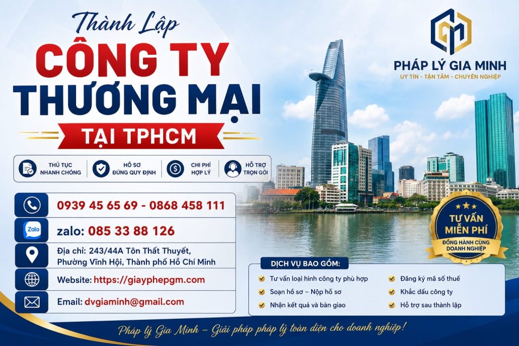 Thành Lập Công Ty Thương Mại Tại TPHCM