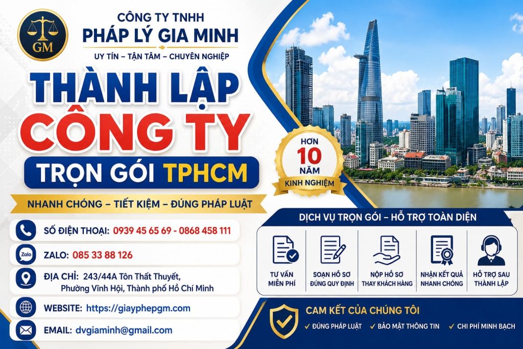 Thành Lập Công Ty Trọn Gói TPHCM – Nhanh Chóng, Tiết Kiệm Chi Phí 1 Thành Lập Công Ty Trọn Gói TPHCM