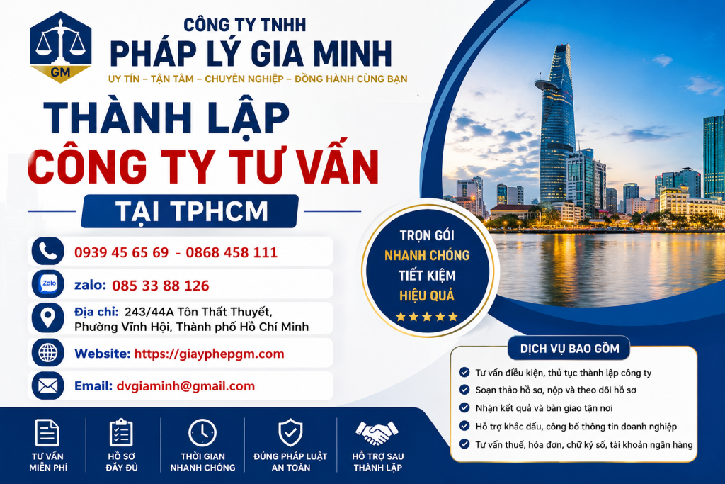 Thành Lập Công Ty Tư Vấn Tại TPHCM
