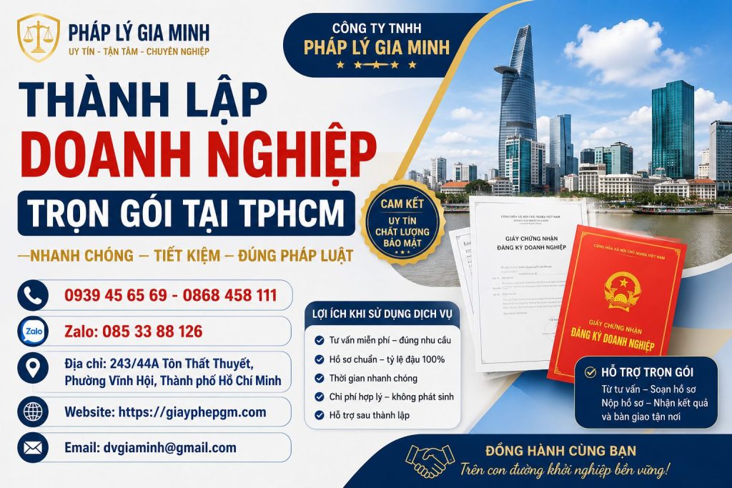 Thành Lập Doanh Nghiệp Trọn Gói Tại TPHCM