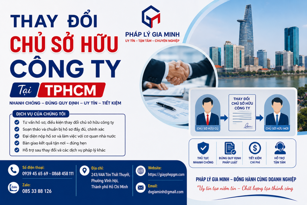 Thay Đổi Chủ Sở Hữu Công Ty Tại TPHCM