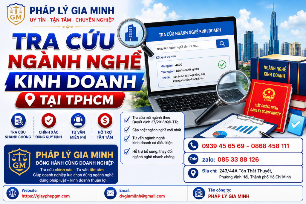 Tra Cứu Ngành Nghề Kinh Doanh Tại TPHCM
