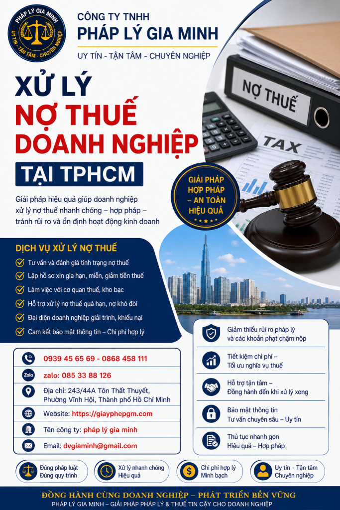 Xử Lý Nợ Thuế Doanh Nghiệp Tại TPHCM – Giải Pháp Hạn Chế Rủi Ro Và Khôi Phục Hoạt Động Kinh Doanh 1 Xử Lý Nợ Thuế Doanh Nghiệp Tại TPHCM