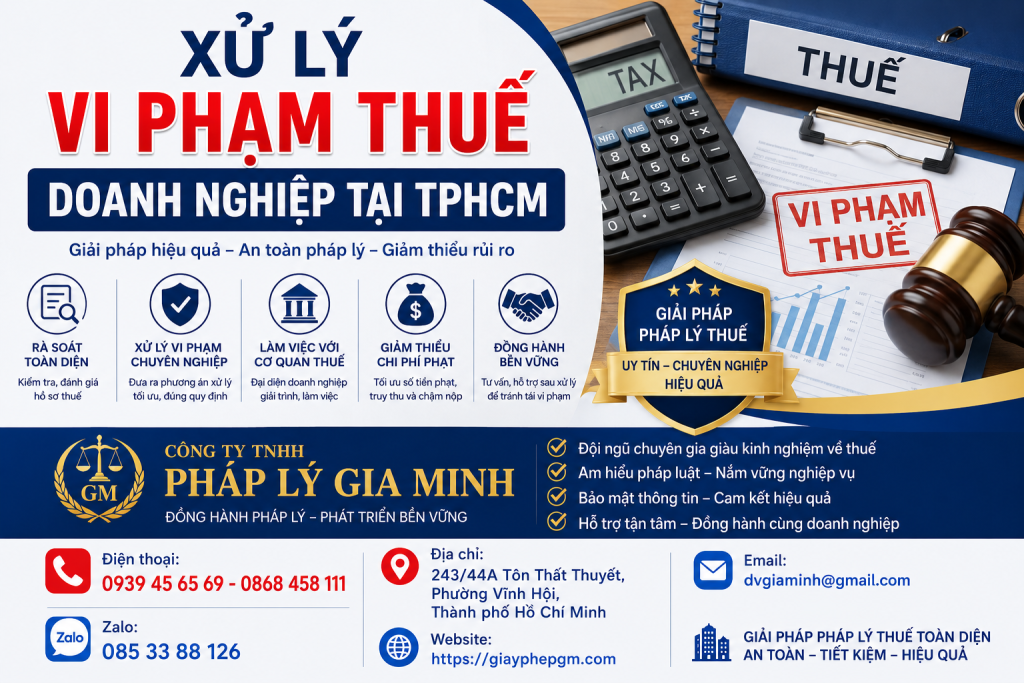 Xử Lý Vi Phạm Thuế Doanh Nghiệp Tại TPHCM