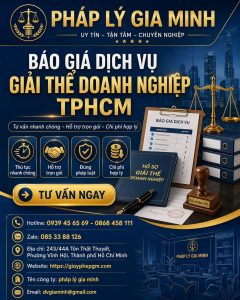 Báo giá dịch vụ giải thể doanh nghiệp TPHCM