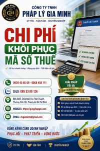 Chi phí khôi phục mã số thuế