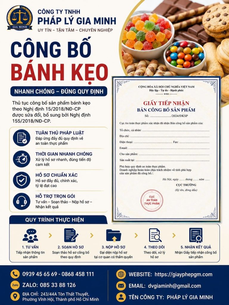 Công bố bánh kẹo