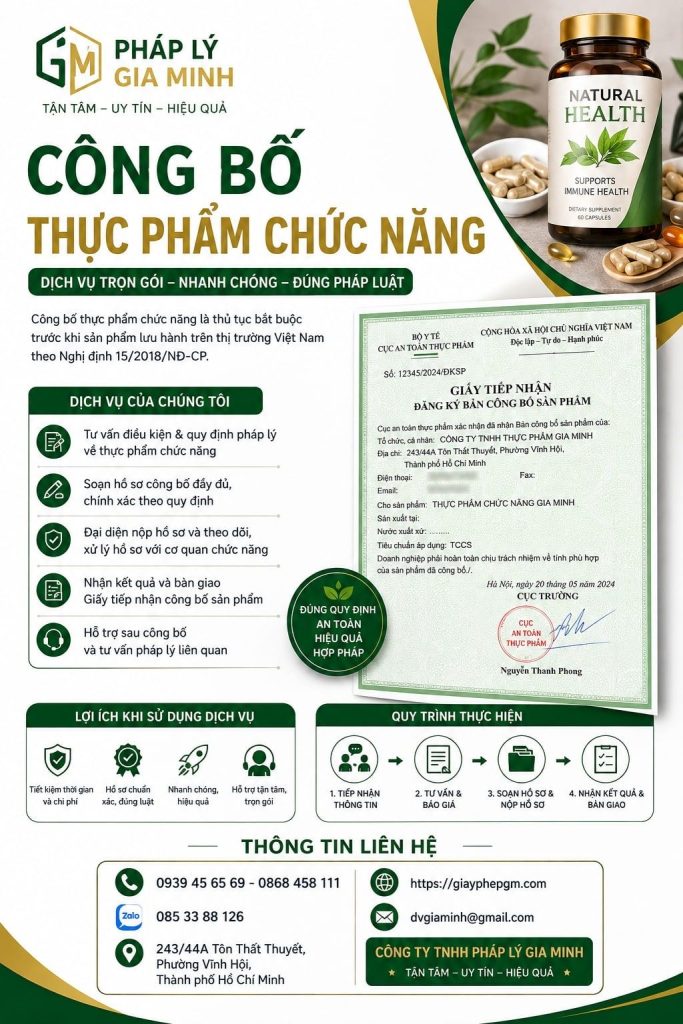Công bố thực phẩm chức năng