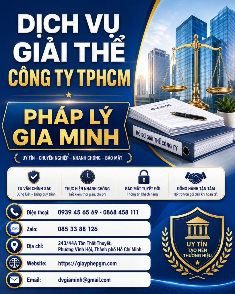 Dịch vụ giải thể công ty TPHCM