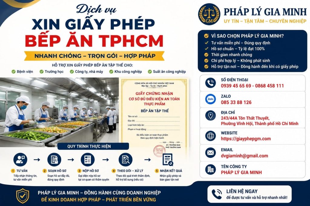 Dịch vụ xin giấy phép bếp ăn TPHCM trọn gói, nhanh chóng và đúng quy định 1 Dịch vụ xin giấy phép bếp ăn TPHCM