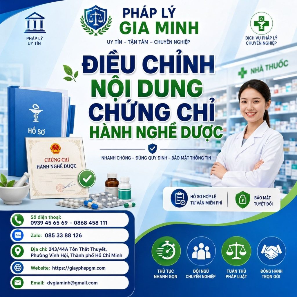 Điều chỉnh nội dung chứng chỉ hành nghề dược chính xác, đúng quy định 1 Điều Chỉnh Nội Dung Chứng Chỉ Hành Nghề Dược