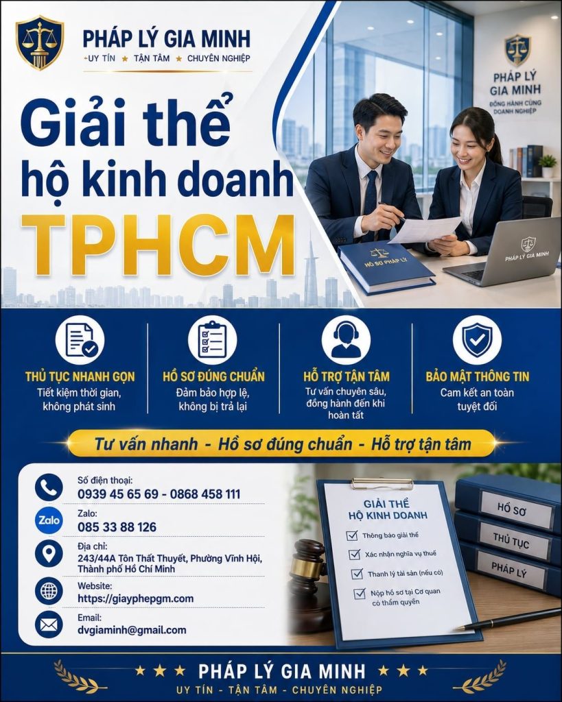 Giải thể hộ kinh doanh TPHCM nhanh chóng, hoàn tất thuế và giấy phép đúng quy định 1 Giải thể hộ kinh doanh TPHCM