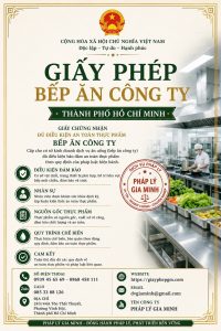 Giấy phép bếp ăn công ty TPHCM