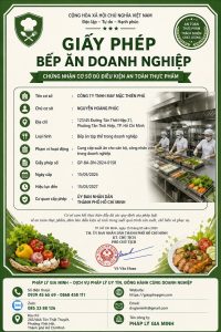 Giấy phép bếp ăn doanh nghiệp TPHCM