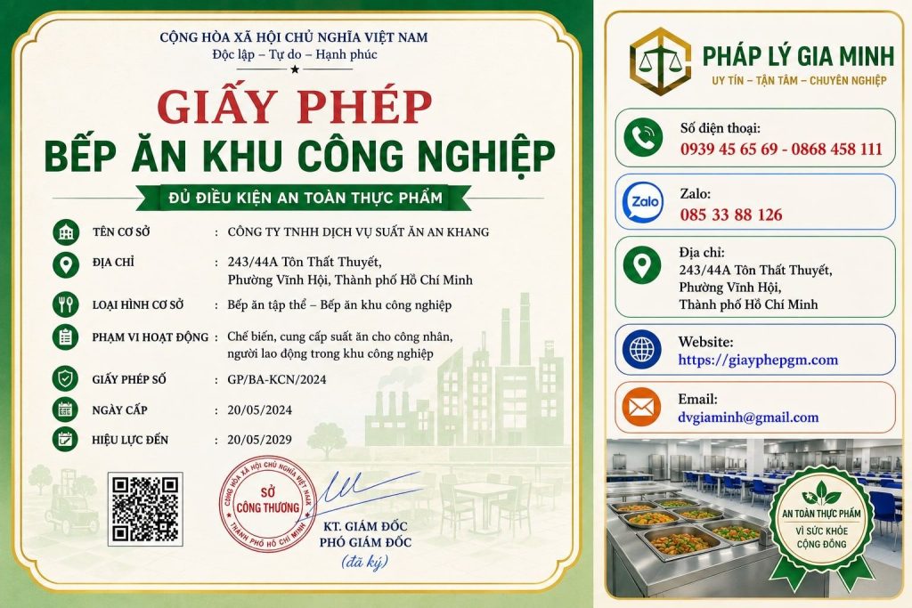 Giấy phép bếp ăn khu công nghiệp TPHCM: Điều kiện phục vụ số lượng lớn lao động 1 Giấy phép bếp ăn khu công nghiệp TPHCM
