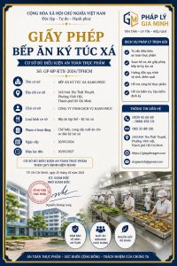 Giấy phép bếp ăn ký túc xá TPHCM