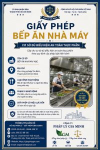 Giấy phép bếp ăn nhà máy TPHCM