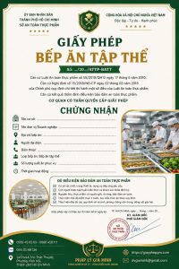 Giấy phép bếp ăn tập thể TPHCM