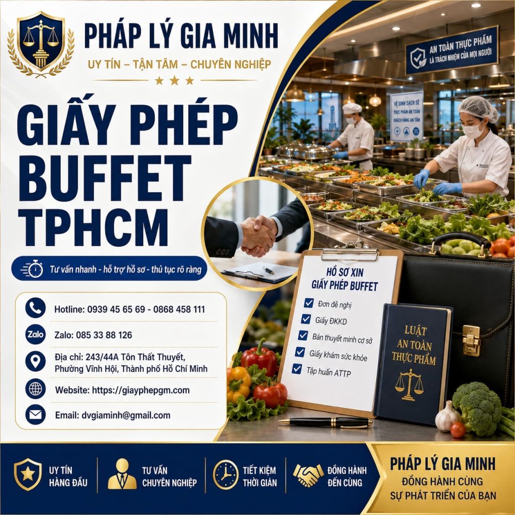 Giấy phép buffet TPHCM: Hồ sơ, điều kiện và thủ tục mở nhà hàng đầy đủ 1 Giấy phép buffet TPHCM