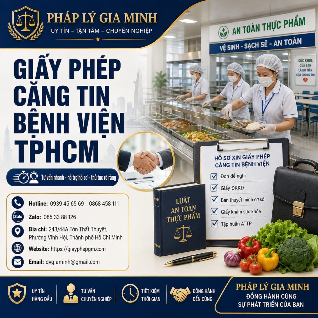 Giấy phép căng tin bệnh viện TPHCM