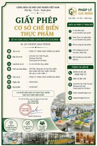 Giấy phép cơ sở chế biến thực phẩm TPHCM