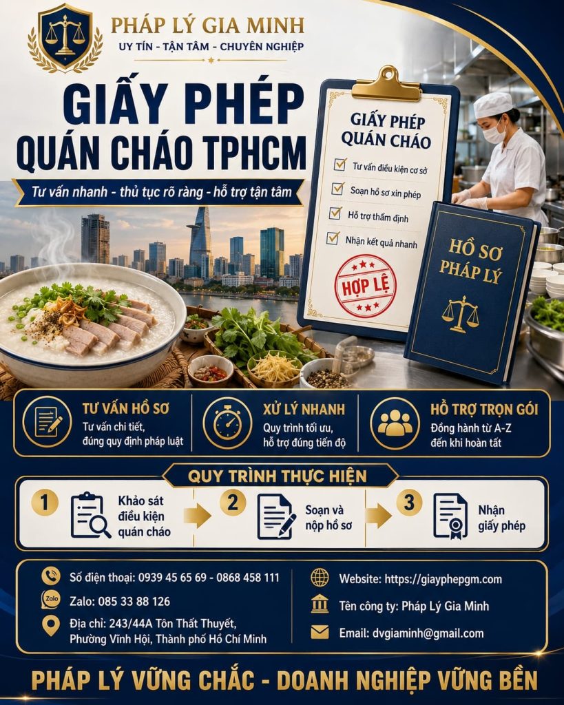 Giấy phép quán cháo TPHCM
