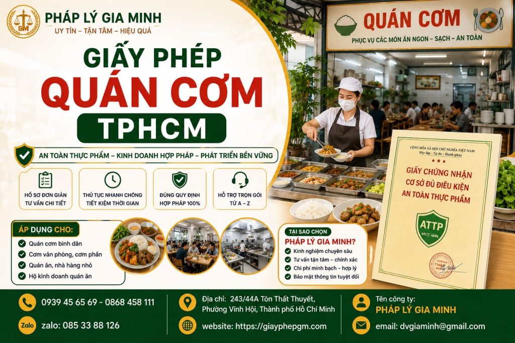 Giấy phép quán cơm TPHCM