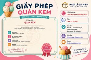 Giấy phép quán kem TPHCM