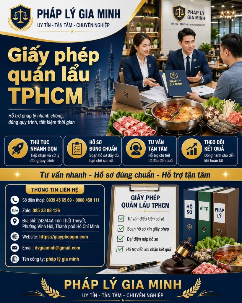 Giấy phép quán lẩu TPHCM