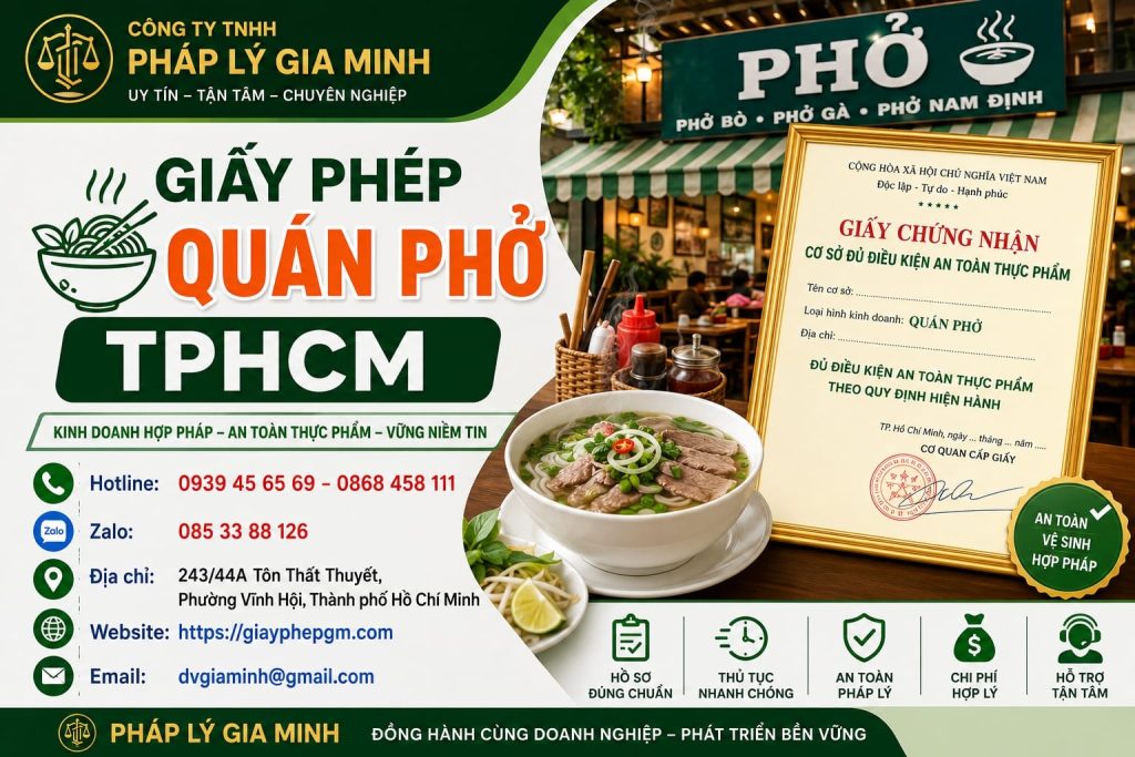 Giấy phép quán phở TPHCM