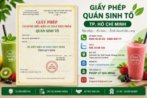 Giấy phép quán sinh tố TPHCM