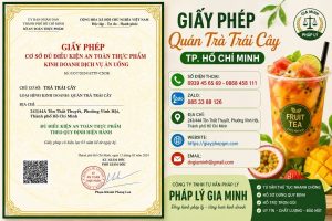 Giấy phép quán trà trái cây TPHCM